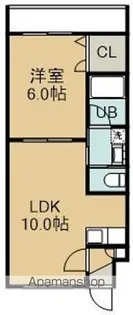 ピュアパレス五稜郭【6階】の間取り